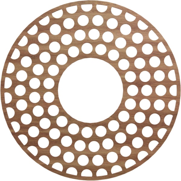 Ekena Millwork Fink Wood Fretwork Pierced Ceiling Medallion, Walnut, 36"OD x 13 1/8"ID x 3/8"T CMWP36X36X0375FFWA - main